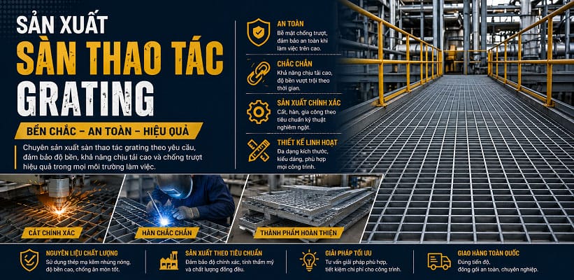 giá sàn thao tác grating