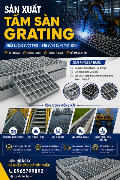 Tấm sàn grating mạ kẽm