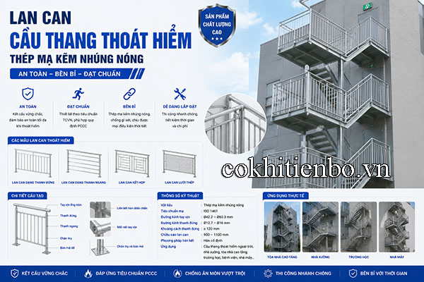 Sản xuất lan can cầu thang thép mạ kẽm