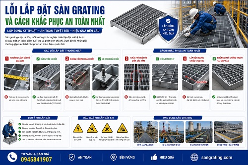 Lỗi lắp đặt sàn grating và cách khắc phục an toàn nhất