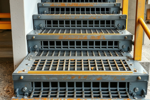 Phân biệt bậc cầu thang grating hàn và grating ép khóa